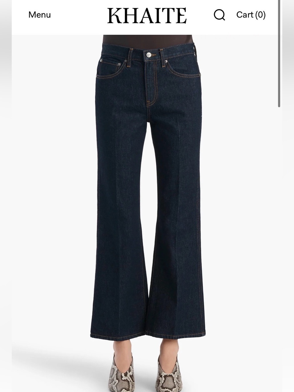 Khaite Vivian Dark Indigo Jeans Sz 29